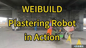 WEIBUILD Plastering Robot in Action!  Robotic Plastering Onsite.