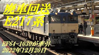 E217系廃車回送　EF64 1030が牽引　2022年12月20日