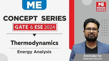 GATE & ESE 2024 Concept Series | Thermodynamics | ME | By Amrinder Sir | MADE EASY