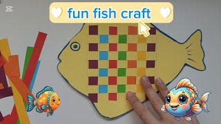 Rainbow Fish Paper Weaving Craft 🐟🌈 | Easy Kids Art Activity for Fine Motor Skills & Patterns