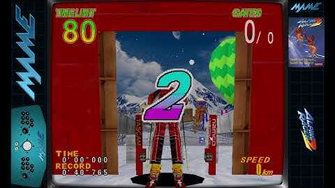 Alpine Racer 2 (4K) Arcade M.A.M.E Gameplay