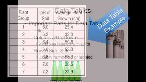 Setting Up Data Tables and Graphs