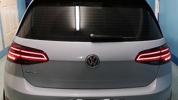 Euro LED tail lights w/ dynamic turn signal installed on MK7.5 GTI