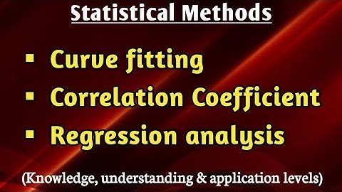 Curve fitting | Correlation | Regression