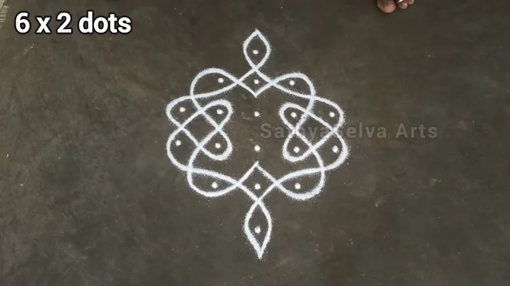 6 dots kambi kolam series episode 5 | step by step tutorial | simple sikku kolam | SathyaSelva Arts
