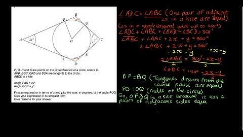 Higher Maths GCSE Circle Theorem question