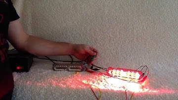 Pair of Dual Linear 6 LED Flushmount Lightheads Synchronized Demo from VASLights.com | BLUE & RED