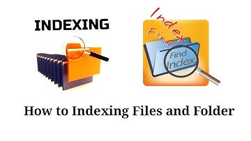 How to indexing files and folders