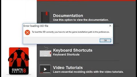 Giants Editör To load the i3d correctly you have ... installation path in the preferences Hata çözüm