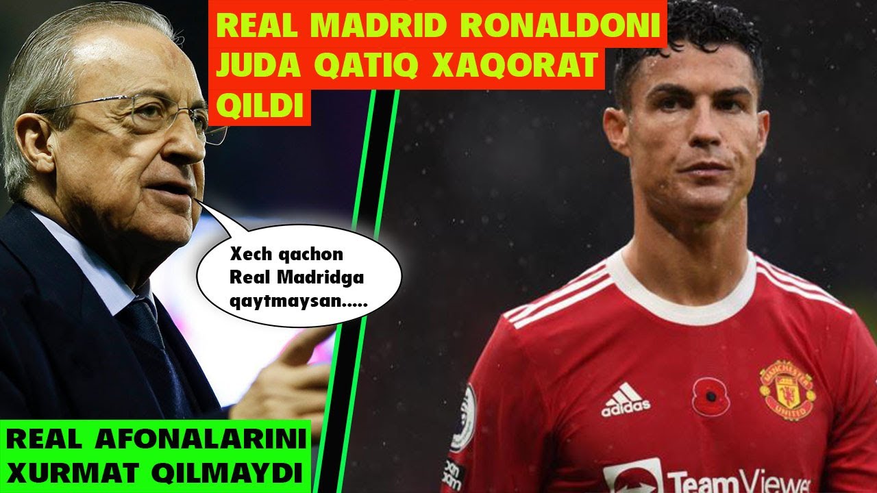 REAL MADRID RONALDONI JUDA QATTIQ XAFA QILDI - YouTube