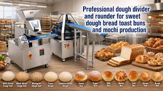Large capacity dough divider rounder for sweet dough mochi buns toast and bread processing plants
