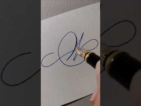 Как красиво написать латинскую букву W перьевой ручкой? Каллиграфия и красивое письмо