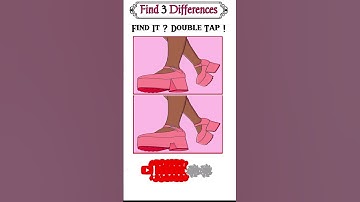 Genius only find 3 Differences 👆 #new #findthedifference #quiz
