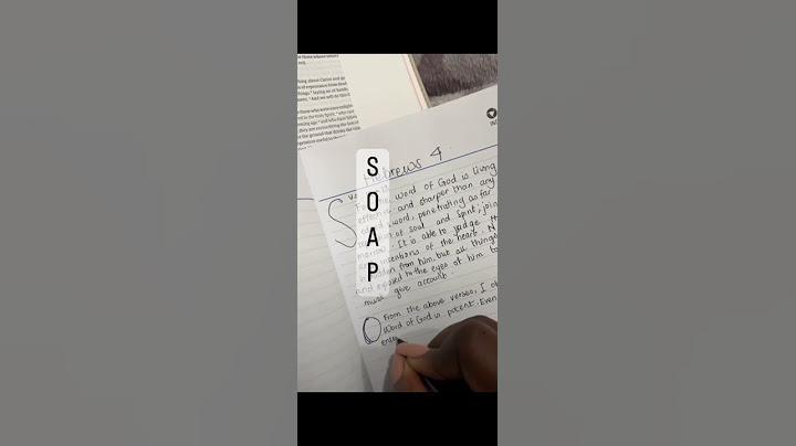 how to study the bible using SOAP method.