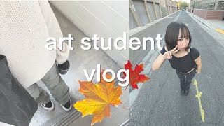 art student vlog - trying to be productive, slice of life, art stuff
