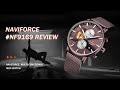 Simple design chronograph men's watch 丨 NAVIFORCE NF9169 men watch review real watch unboxing