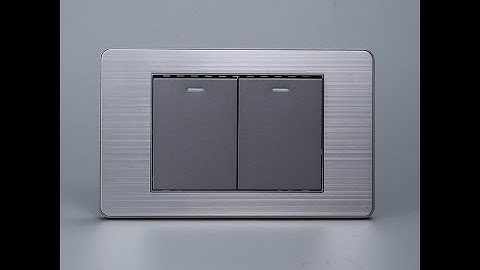 Công Tắc 2 Nút Màu Xám Mặt Hợp Kim 1 Chiều Và 2 Chiều Chính hãng I Tenko.com.vn