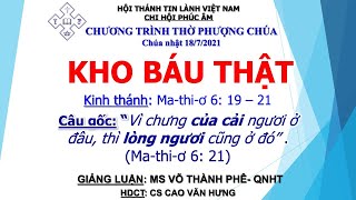 HTTL PHÚC ÂM -  Chương Trình Thờ Phượng Chúa - 18/07/2021