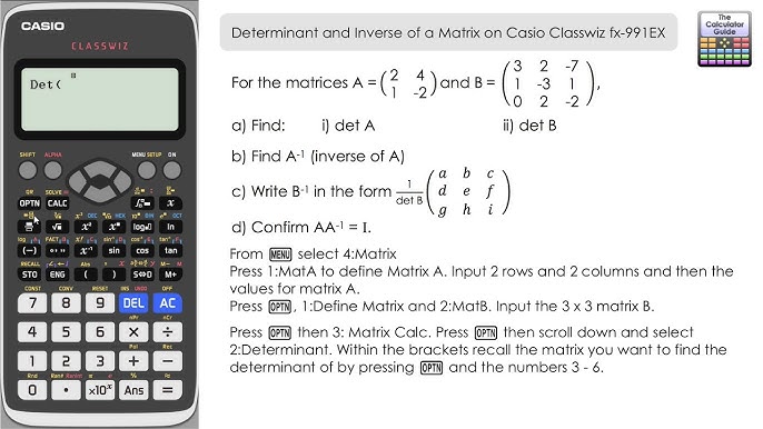 How To Do Matrix Addition On A Casio Classwiz fx-991EX