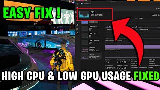 How to fix High CPU and Low GPU usage Fortnite chapter 4 season 2 ✅!!