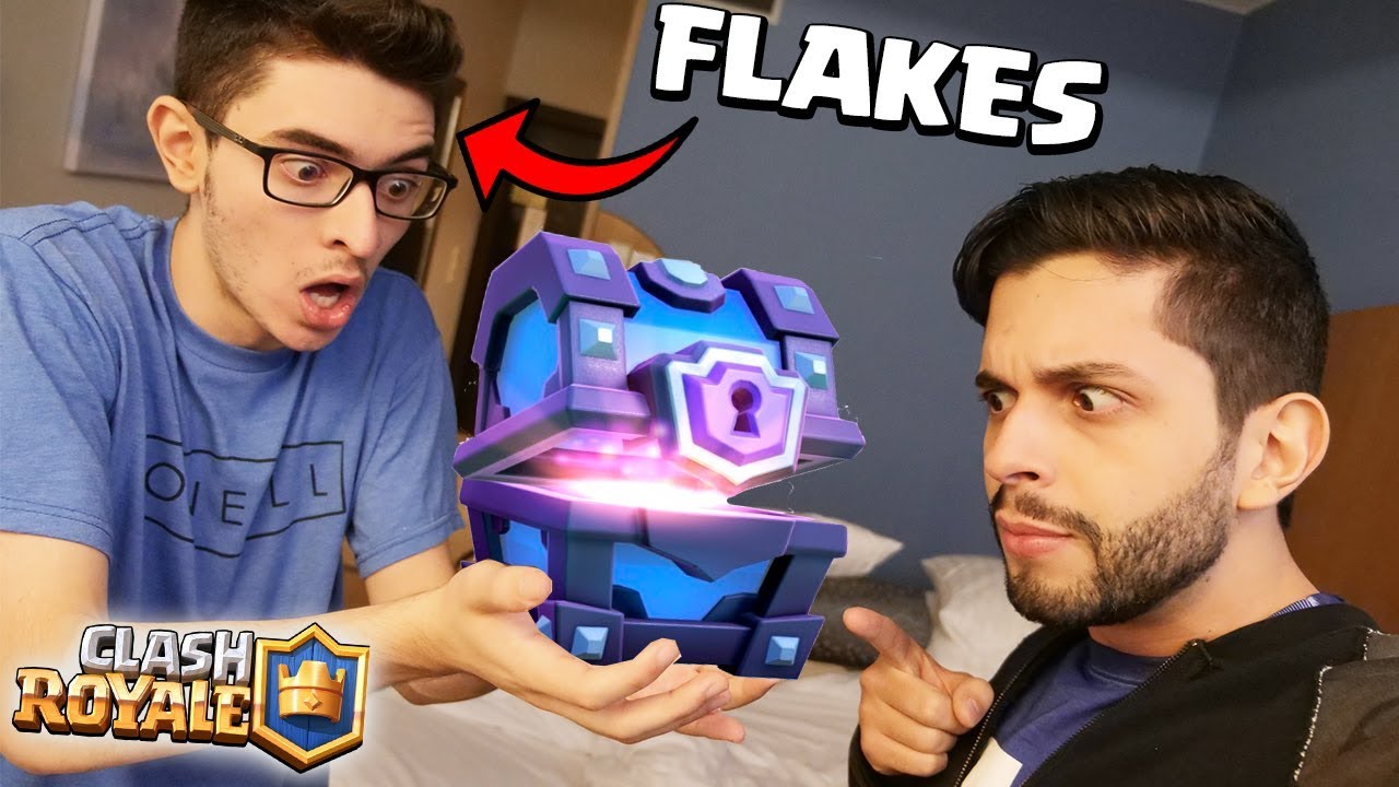 O FLAKES INVADIU MEU QUARTO E ME DEU UM BAÚ SUPER MÁGICO! CLASH ROYALE