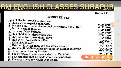 Syntax (Adjective error) From Excellent book solved by Ramesh Sir