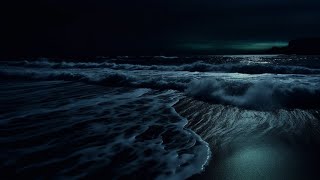 Gentle Sea Sounds on a Quiet Beach 🌊 Calming Dark Screen Video for Better Sleep
