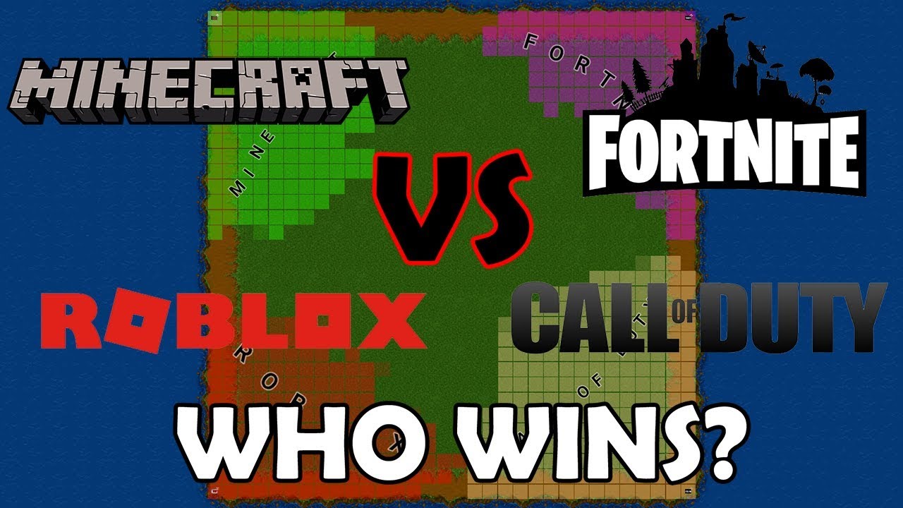 Aoc2 Minecraft Vs Fortnite Vs Roblox Vs Call Of Duty Who Wins - videos of minecraft roblox and fortnite