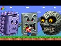 New super mario bros wii  what if mario beat the whomp majoras moon  thwomp  game animation