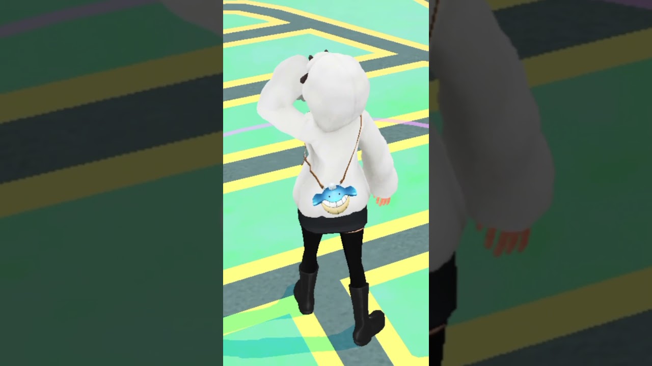 loved the look of my pokemon go avatar with its wooloo jacket and wailmer bag, and we recreated it!