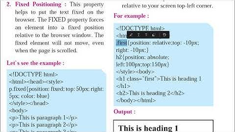 POSITIONING IN CSS XII COMMERCE INFORMATION TECHNOLOGY BY JAYESH RAJGOR