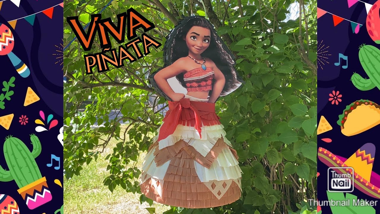 Como hacer una piñata de Moana /Пиньята  Моана для девочек / Принцесса Моана Пиньята/ปิญญาตา/피냐타