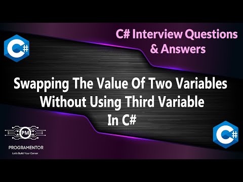 Swapping Of Two Numbers Without Using Third Variable In C# | C# Interview Questions | C# Interview