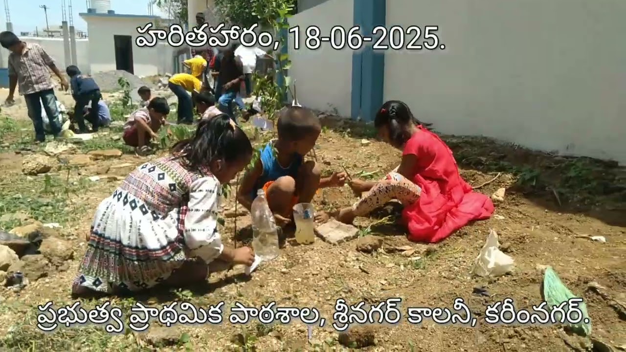 Gps. Srinagar colony ll karimnagar ll harithaharam ll vlog ll drawingteacherramanaiah