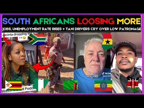 🇿🇦🇬🇭 SOUTH AFRICANS LOOSING MORE JOBS, UNEMPLOYMENT RATE RISES + TAXI DRIVERS CRY OVER.. | Kamma Dyn