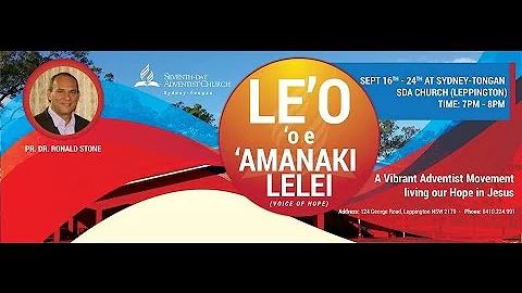 Le'o 'oe 'Amanaki Lelei | Pr. Dr. Ronald Stone
