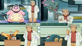 Miltank  - Misdreavus - Mothim - Munchlax attacks Professor Oak -  Professor Oak Funny Moments