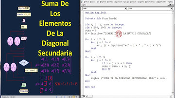 SUMA DE ELEMENTOS DE LA DIAGONAL SECUNDARIA