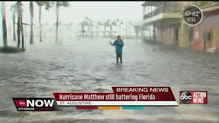 Hurricane Matthew battering St. Augustine