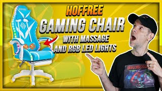 Gaming Chair with Lights and Speakers! Assembling Hoffree RGB Gaming Chair