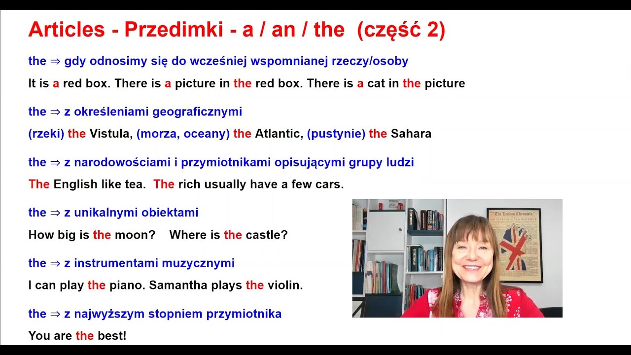 Przedimki A An The ćwiczenia TEST - Articles - Przedimki - a, an, the (część 2) - YouTube