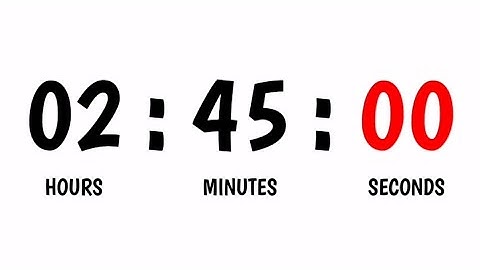 2 Hours 45 Minutes Countdown Timer - 165 Minutes Timer