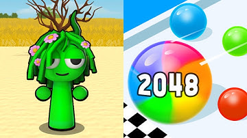 Spranky Survival vs Merge 2048 Race Ball Game All Levels Gameplay Android, iOS P90