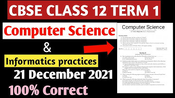 ✅Computer scienceanswer key 2021 | Informatics practices answer key 2021 | IT & IP answer key clas12