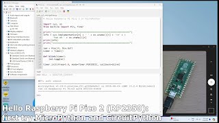 Hello Raspberry Pi Pico 2 (RP2350): first try MicroPython and CircuitPython