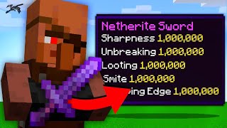 Minecraft, But Villagers Trade 1,000,000 Enchants !!