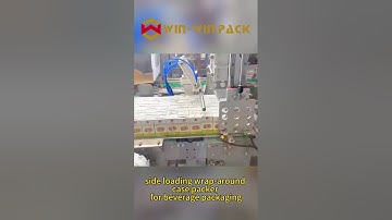 Side loading wrap around case packer for beverage packaging #casepacker #packingmachine #shorts