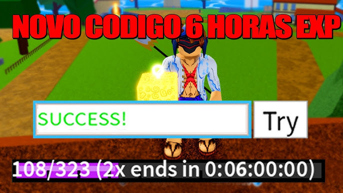 TODOS* OS CÓDIGOS COM 3H DE DOUBLE EXP NO BLOX FRUITS !! « Zetsu3K » 