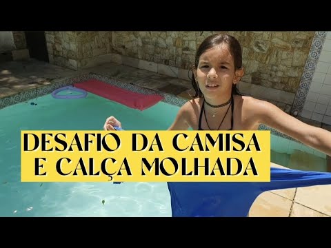 Desafio na PISCINA - Colocar calça e camisa dentro d'água