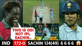 Sachin 124 Runs Vs Olonga Ind Vs Zim Coca Cola Cup 1998 Most Shocking Fight Moment Ever 